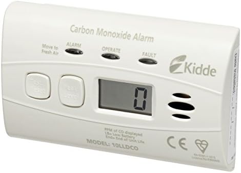 Kidde 10LLDCO Ten Year Life Carbon Monoxide Alarm Digital Display with Sealed Longlife Battery