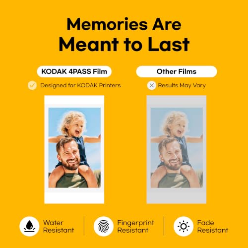 KODAK Dock Plus 4PASS Instant Photo Printer, 4x6” Portable