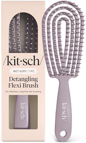 Kitsch Hair Brush Detangler – Flexi Flow Hair Brush for Women, Men & Kids | Detangling Brushes for...