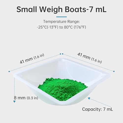 weigh boats small 7 ml 024 oz square weighing boats for scales  125 pack disposable measuring dishes for powders crafts samples and lab use y101