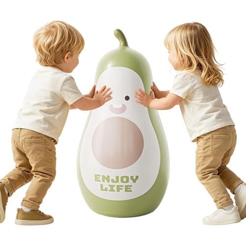 Punching-Ball para, bolsa de boxeo de 65 cm, diseño de frutas de dibujos animados, con bomba de perforación, hinchable, para niños a partir de 3 años, deportes y ejercicio interior y exterior, casa,