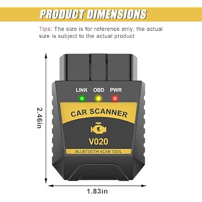 ZIMISI OBD2 Scanner Reader, Car Code Reader Connect to Phone, Auto Diagnostic Scan Tool, OBD2 Scanner for Reset/Clear Car Engine Error Code, Fits iPhone & Android