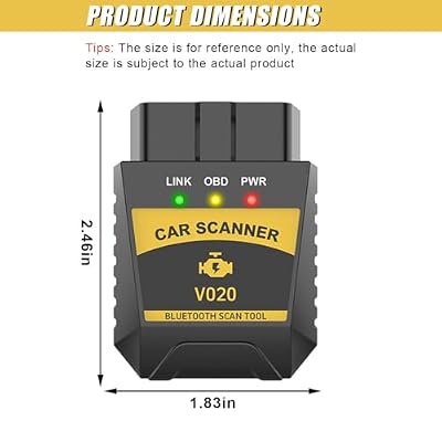 ZIMISI OBD2 Scanner Reader, Car Code Reader Connect to Phone, Auto Diagnostic Scan Tool, OBD2 Scanner for Reset/Clear Car Engine Error Code, Fits iPhone & Android