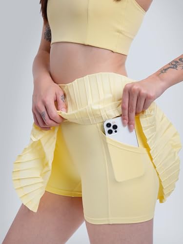 Image of CAVA Plie Pleated Skort for Women | High-Waist Athletic Skort with Built-in Shorts & Pockets | Sweat-Wicking Activewear