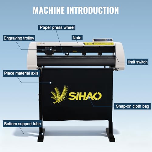 Image of Cutter Plotter Machine,Vinyl Cutter Machine with Cloth Bag,LCD Display,Vinyl Plotter Adjustable Speed Force for Creative Design,Cutting (38.5in)