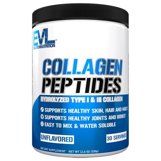 Evlution Nutrition Collagen Peptides Powder, Premium Hydrolyzed Collagen to Support Healthy Skin, Hair, Bones, Joints, Nails & More (30 Servings)