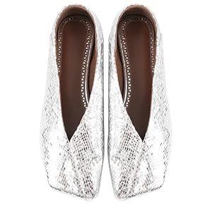 VogueVent Women’s Retro Square Toe Ballet Flats Comfort Slip On Dress Flats Closed Toe Evening Wedding Office Low Heel Shoes for Women