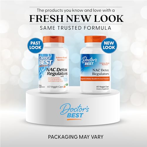 Doctors Best NAC Detox Regulators, Supports Cellular Health & Liver Function, Non-GMO, Gluten Free, Soy Free, Vegetarian 60 Veggie Caps - Image 3