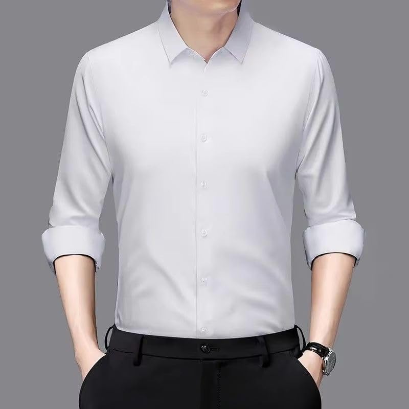 Button Up Cardigan Long Sleeve Turn-Down Collar Solid Color Men's Clothing Formal Casual Spring Autumn Tops4