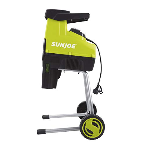 Sun Joe CJ603E 15-Amp 1.7-Inch Cutting Diameter Electric Silent Wood Chipper/Shredder, green