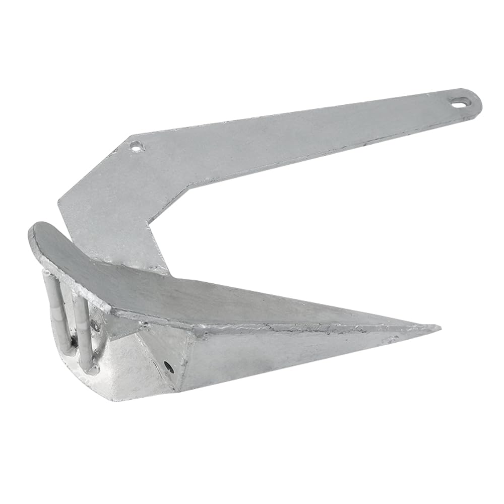 ISURE MARINE Ancre de bateau en acier galvanisé à chaud 22lb/10kg Delta Anchor Triangle Charrue Ancre