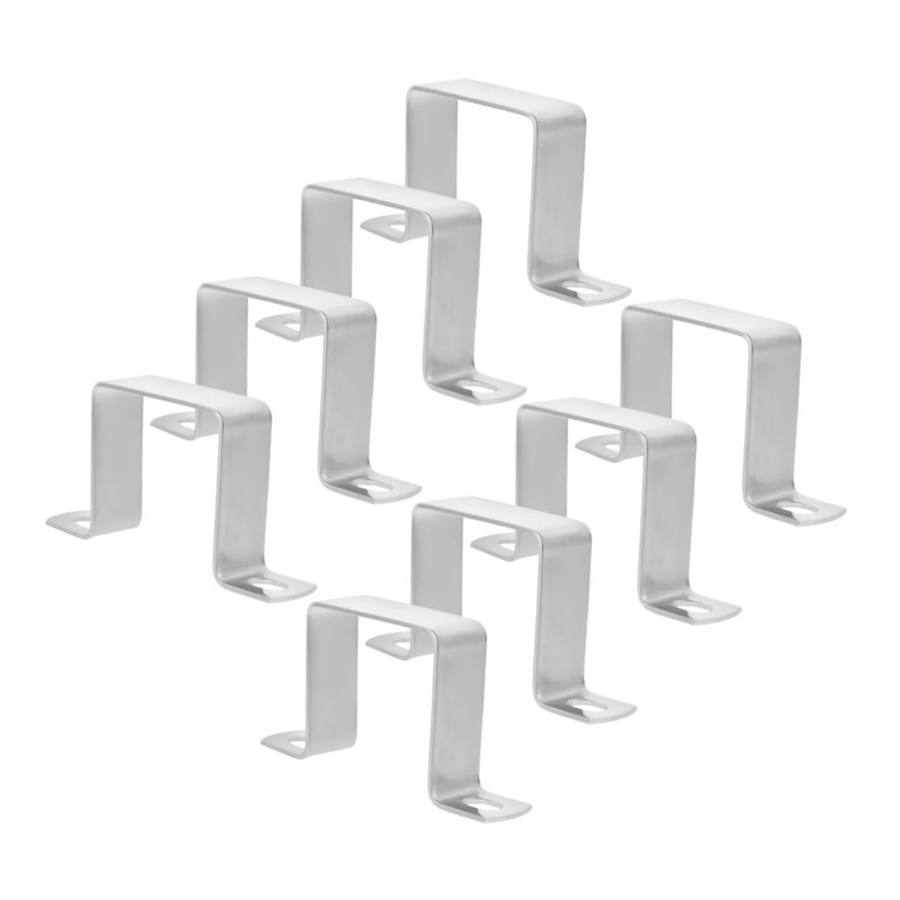 OSALADI Pièces Boucle Tube Carré Collier De Serrage En Forme De u Collier De Serrage Pour Tube Carré Clip De De Tension Tu Parenthèse Serrer Porte-clips Silver Acier Inoxydable 304
