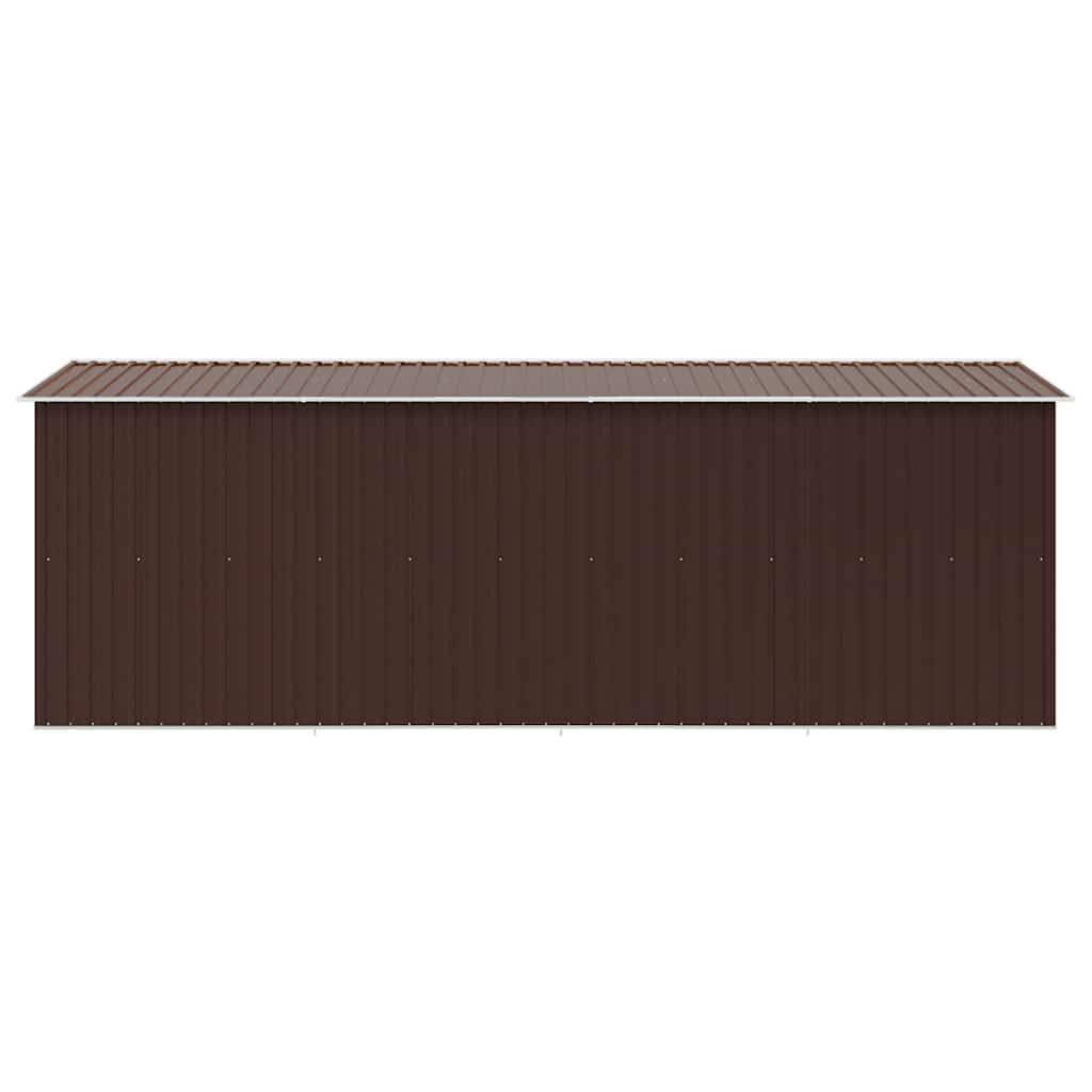 vidaXL Capanno da Giardino in Metallo Marrone 257x497x178 cm Casetta Attrezzi