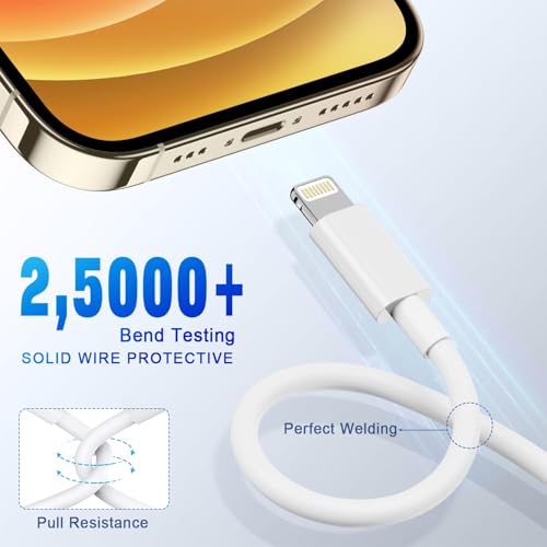 Image of SAKIT MFi Certified 27W Type C to Lightning Super Fast Charging Cable, High-Speed Data Sync, Durable Type C to iPhone Charger Cord,1M (3.3ft),Compatible with iPhone 14 /13 /12 /11 /X /8 /7 /6 /5 Series,White