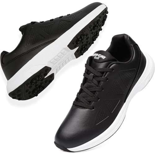 BKWHDAY Golf Shoes Men Spikeless Lightweight Mens Golf Shoe...