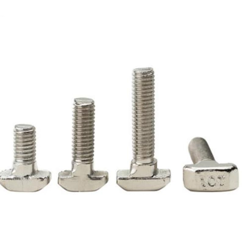 10/5/2pcs M5 M6 M8 T Hammer Head T Bolt Aluminum Connector T Head Bolts Screws for 20/30/40/45 Aluminum Profiles - (Dimensions: 4545-M8-25mm(2PCS))