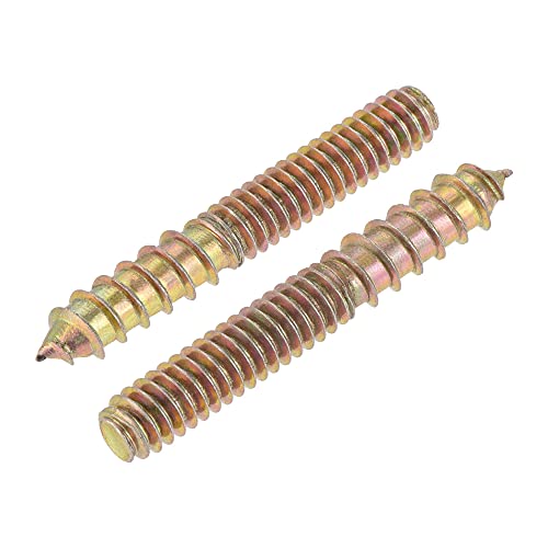 Image of uxcell 1 /4-20 x 1-3 /4 inch Hanger Bolts Double Head Dowel Screw for Wood Furniture 10pcs