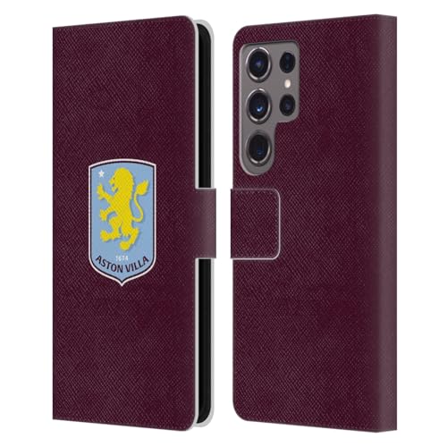 Coque Samsung S24 Ultra Aston Villa en cuir portefeuille pour supporter