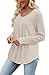WIHOLL Early Cozy Fall Fashion Must Haves Winter Clothing Long Sleeve Shirts Sweaters for Women Fall Clothes for Women 2025 Dressy Casual Boho Womens Tops Trendy Airport Outfits Plus Size Beige M