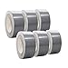 Produktbild 6 Rollen Premium Gewebeband in silber | Panzertape | Panzerband | Klebeband | Gaffa Tape | 50mm x 50m, Farbe:silber