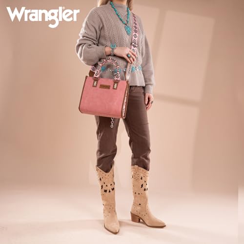 Image of Montana West Wrangler Tote Bag for Women Aztec Western Retro Purse Top Handle Handbags