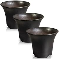 CURVE （Black）6,7,8号 3点セット 作家鉢 アガベ 大型 Amazon｜Kaiju Plant 萬古焼 3.5号 陶器鉢 ラッパ アガベ 多肉