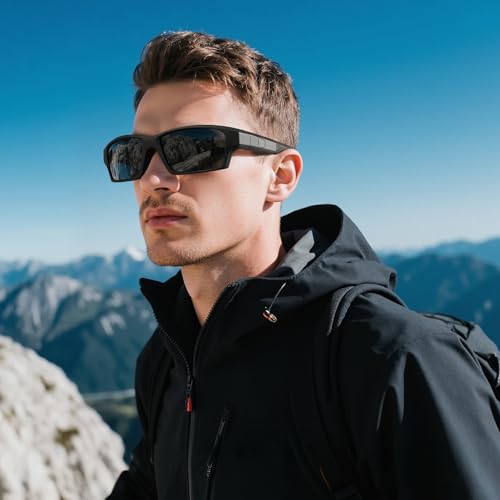 Polarized Sports Sunglasses Men UV400 Protection Wrap Around Lightweight Frame for Cycling Driving Fishing2