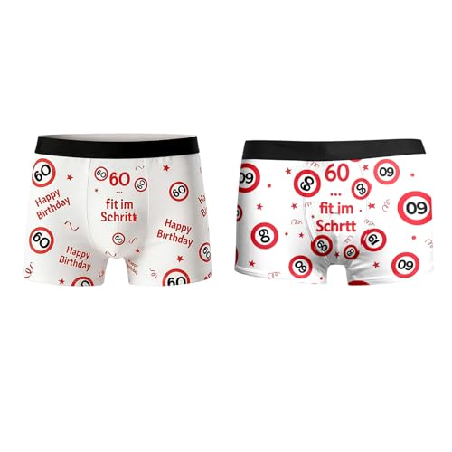 2 calzoncillos tipo bóxer para hombre, divertidos letreros de tráfico y refranes, regalos de cumpleaños para hombres, 18, 30, 40, 50, 60, regalo de cumpleaños, regalos divertidos para hombre