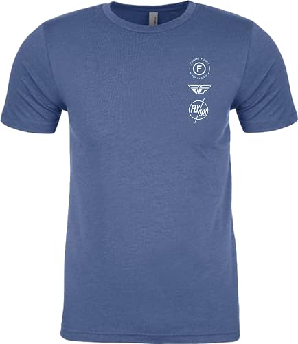 Fly Racing 354-0319S Fly Atom Tee Cool Blue Heather Sm