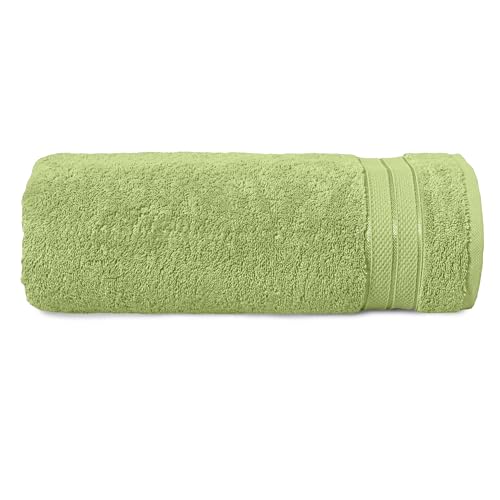 Image of Elegant Comfort Three Line Popcorn Towel Set for Bathroom 35 x 70 inches, Premium Hotel Quality 1-Pack Jumbo Towels, 100% Turkish Cotton, Soft and Durable, Quick Dry and Highly Absorbent, Sage Green