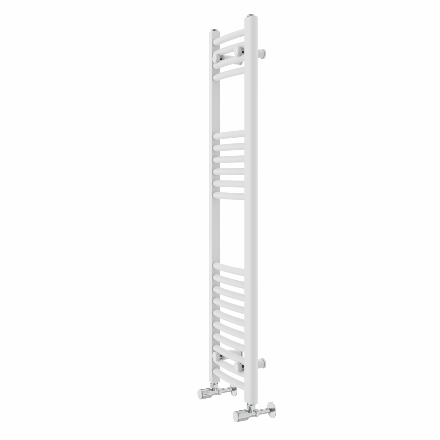 Warmehaus Curved Bathroom Heated Towel Rail Radiator 1200x300mm White