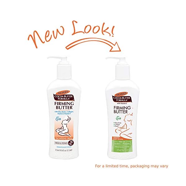 Palmers-Cocoa-Butter-Formula-with-Vitamin-E-Q10-Firming-Butter-Body-Lotion-106-Ounces Palmer's Cocoa Butter Formula with Vitamin E + Q10 Firming Butter Body Lotion, Postpartum Essentials Skin Care, Shea Butter, Collagen and Elastin, 10.6 Fl Oz