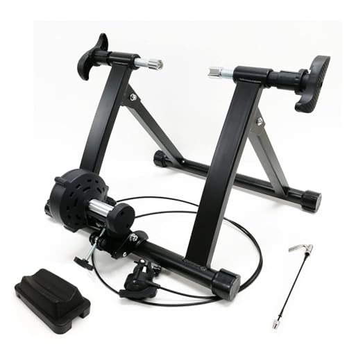 M2S Indoor Bike Trainer Stand Black Foldable Magnetic 8 Level Resistance With Wire Control For 24-28 & 700C Wheels Max Load 120 kg