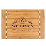 Personalized Custom Cutting Board - Charcuterie -Bamboo, or Maple - Gift for All Occasions - Wedding Registry Gift New Home Housewarming Gifts, Many Size Available