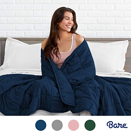 Bare Home Weighted Blanket for Adults 25lb (80" x 87") - All-Natural 100%