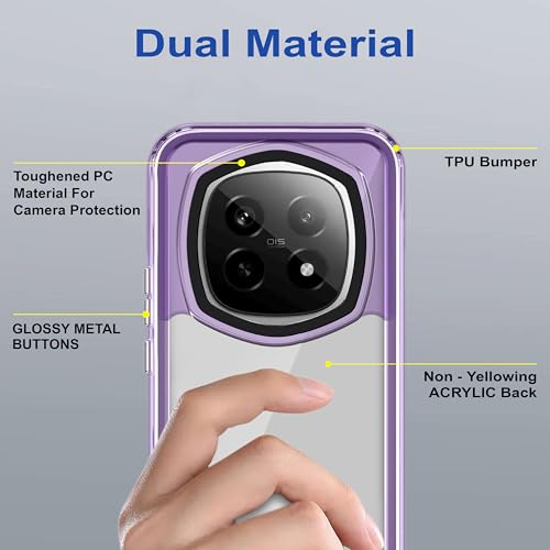Image of Zapcase Back Case Cover for Realme P2 Pro 5G | Compatible for Realme P2 Pro 5G Back Cover | Case Cover with Camera Protection | (TPU + PC | Translucent Purple)
