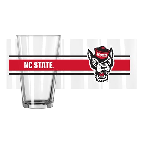 Image of Logo Brands NCAA 16 oz Pint Glass - Durable Glass With Bold Team Color- Chip-Resistant Rim Drinkware For Fans, Tailgates, Home Bars & Everyday Use