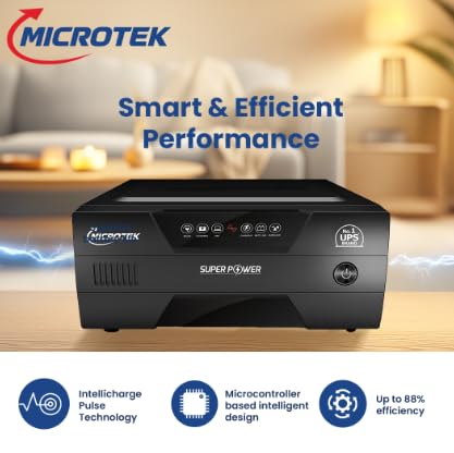 Image of Microtek Super Power 900 Advanced Digital 800VA /12V Inverter, Support 1 Battery with 3 Year On-Site Warranty for Home, Office & Shops
