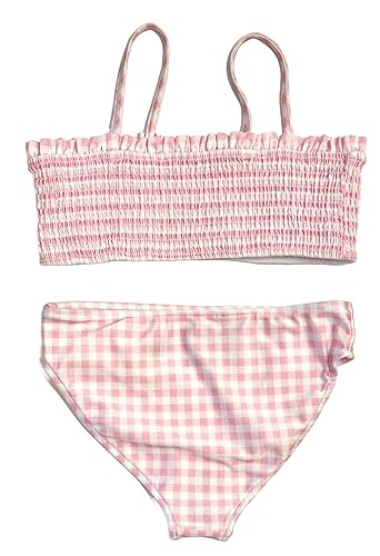 POLO RALPH LAUREN Girls Bikini Gingham Two Piece Swimsuit Big Kids (Pink, 7)2