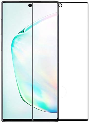 SWMGO® 9H Hardness 0.33mm Thin 3D ARC Edge Anti-Explosion Full Screen Soft Screen Guard for Samsung Galaxy Note 10 Plus/Samsung Galaxy Note 10 Plus 5G/Samsung Galaxy Note 10 Pro(Black)