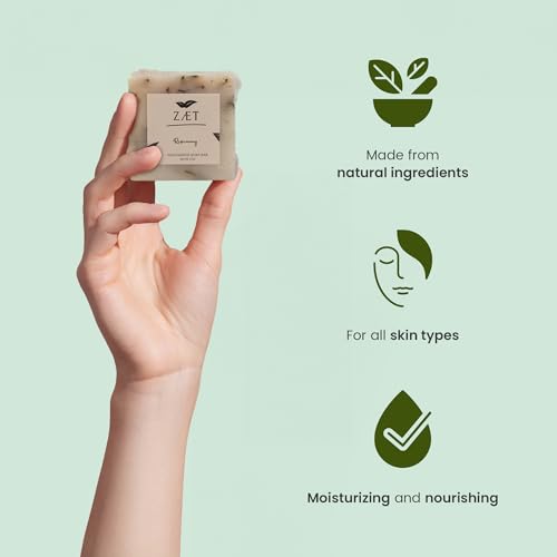 ZAET 2-Pack Rosemary Bar Soap – Made with Rosemary Leaves, Olive Oil and Coconut Oil - Handmade Soap Bar for Face, Body and Hands - Gently Cleanses and Hydrates All Skin Types- For Men and Women - Image 5