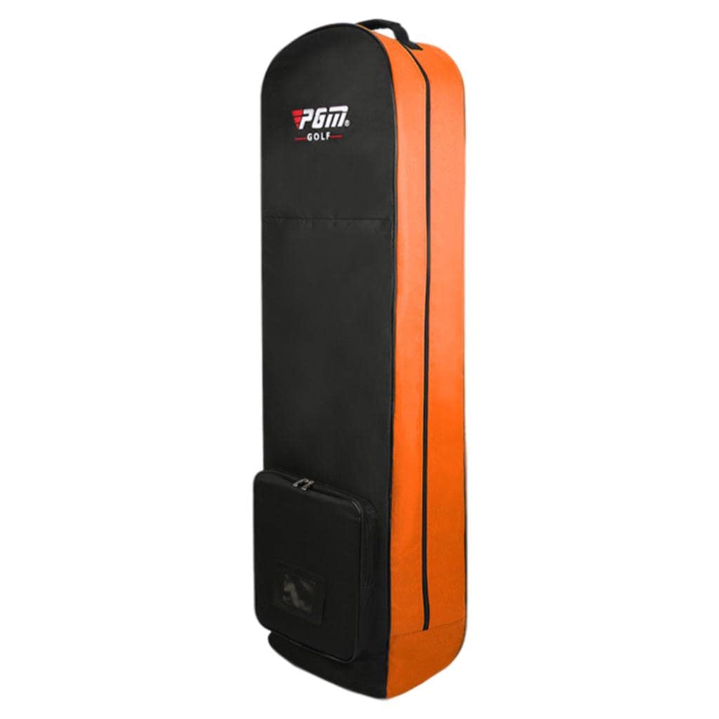 Wheeled Carrier for Golf Bags, Suitable for Airline Transport, Orange