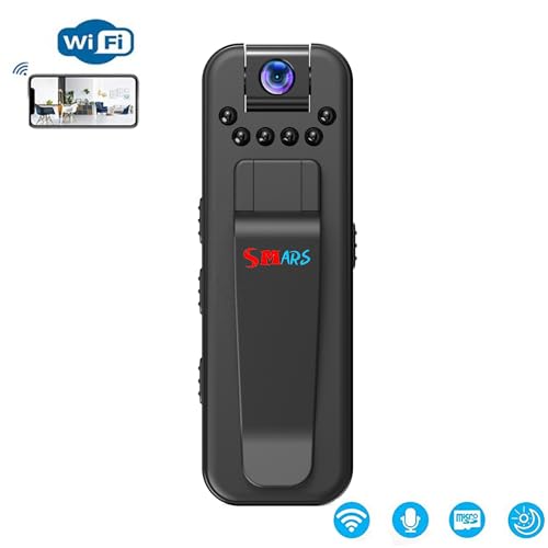 Image of smars HD WiFi Pocket Body Camera, 180 Degree Rotating Wearable Bodycam MS-O2