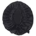 100% Mulberry Silk Night Sleeping Cap Bonnet Hats for Women, Chemo Caps Cancer Headwear Skull Cap,Very Silky & Comfortable Black