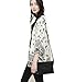 Sannysis Women Coat Elephant Printed Kimono Cardigan Tops Blouse Cover up White