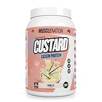 Muscle Nation Vanilla Flavour Custard Casein 1kg (25 Serves)