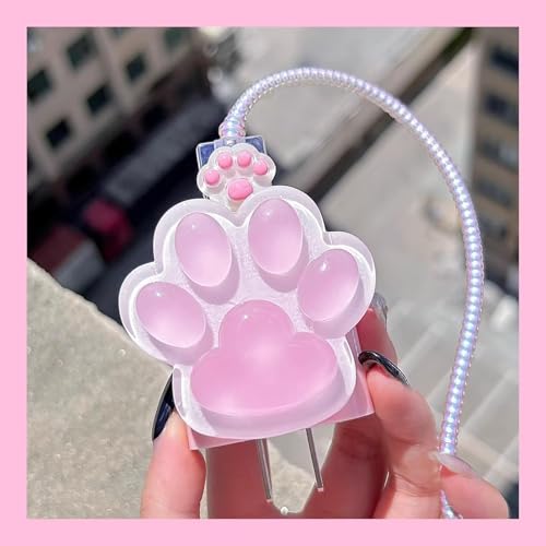Image of Protective Charger Case for iPhone 15 14 13 12 11 Pro Max - 20W Charging Cable & Protective Cover -(Big Pink Claw)
