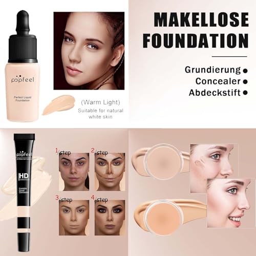 Make-up Sets, Multifunktion Schminkset, All-in-One Adventskalender Schminke, mit Lidschatten Palette, Lippenstift, Concealer, Eyeliner, Foundation und Pinsel, Für Bestes Schminke Geschenkset – Bild 5