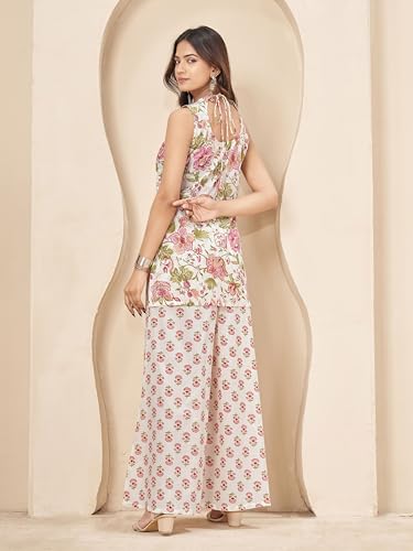 Image of Womanista Women Printed Cotton Kurta Set for Woman | Jaipur Coord Set | Farshi Salwar Suit