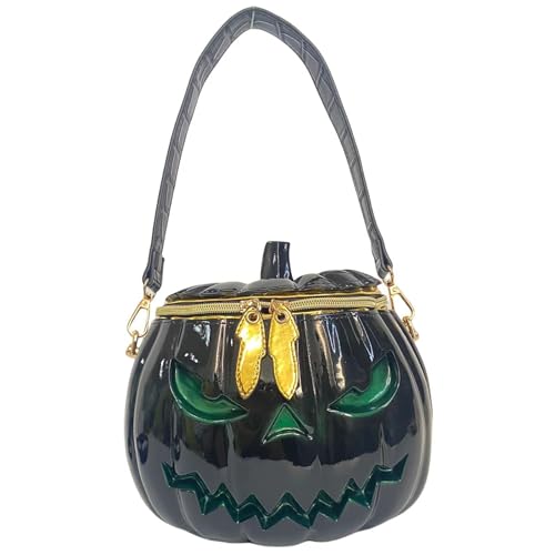Image of Men and Women PVC Pumpkin Shaped Crossbody Shoulder Bag Handbag Halloween Pumpkin Purse